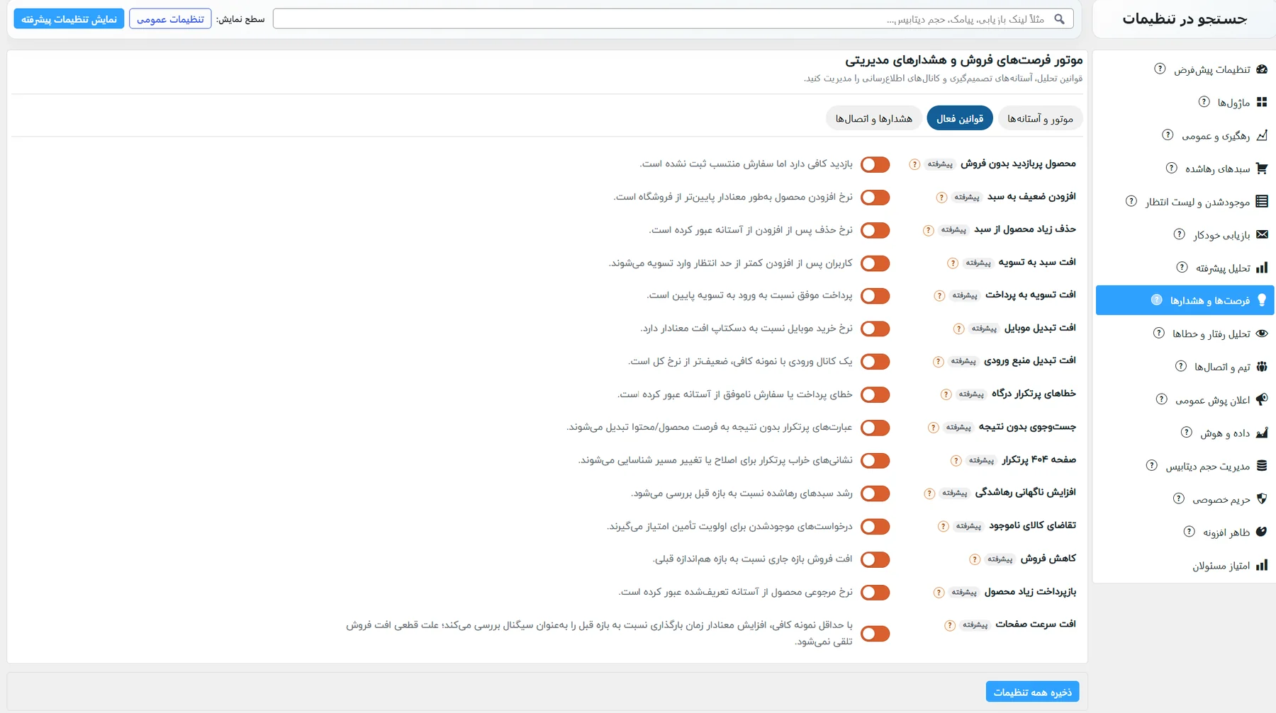 زیرزبانهی قوانین فعال: کلید هر قانون فرصت فروش